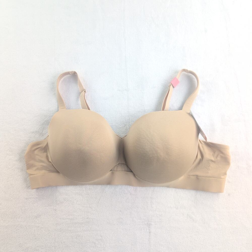 Cacique NWT Lightly Lined Balconette Beige Bra Women's 48B